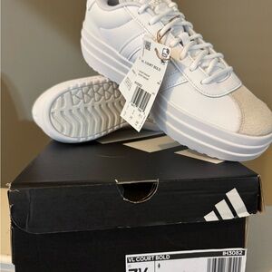 Adidas Women's VL Court Bold White Sneakers SIZE: Women’s 7.5